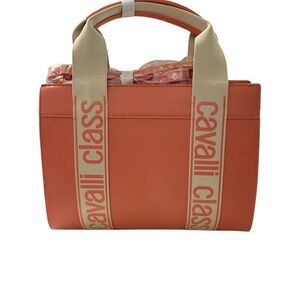 Cavalli Class Coral Haze Top Handle Tote Bag